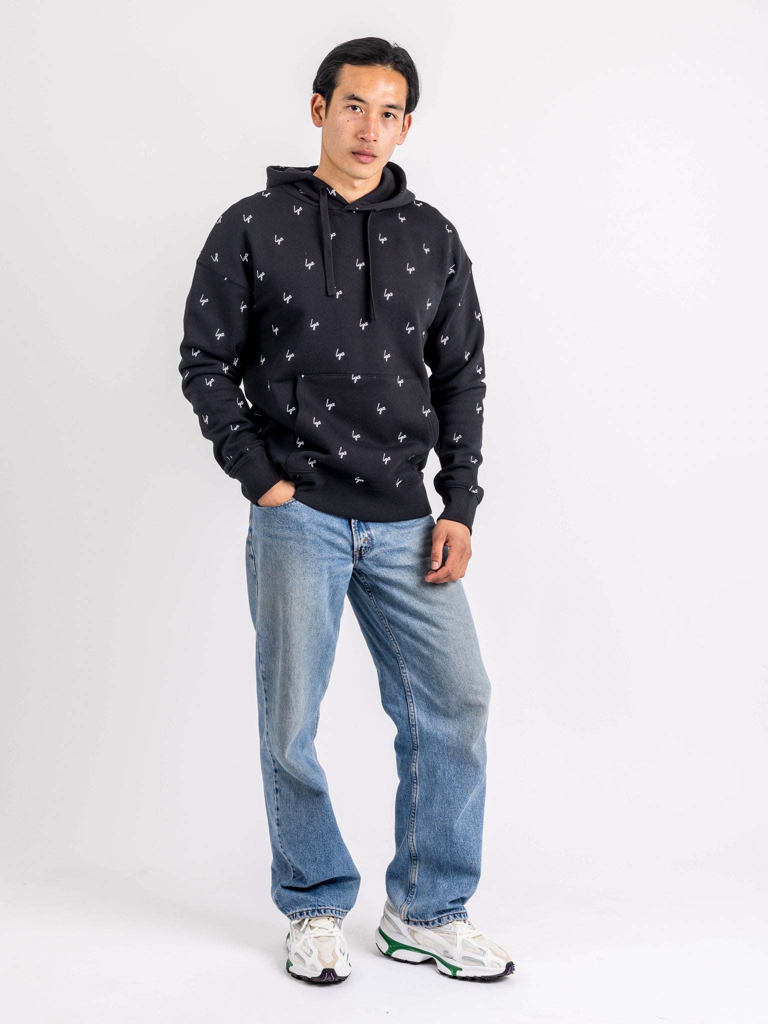 Embroidered Hoodie Mens | Cotton Hooded Sweatshirt | Love You All