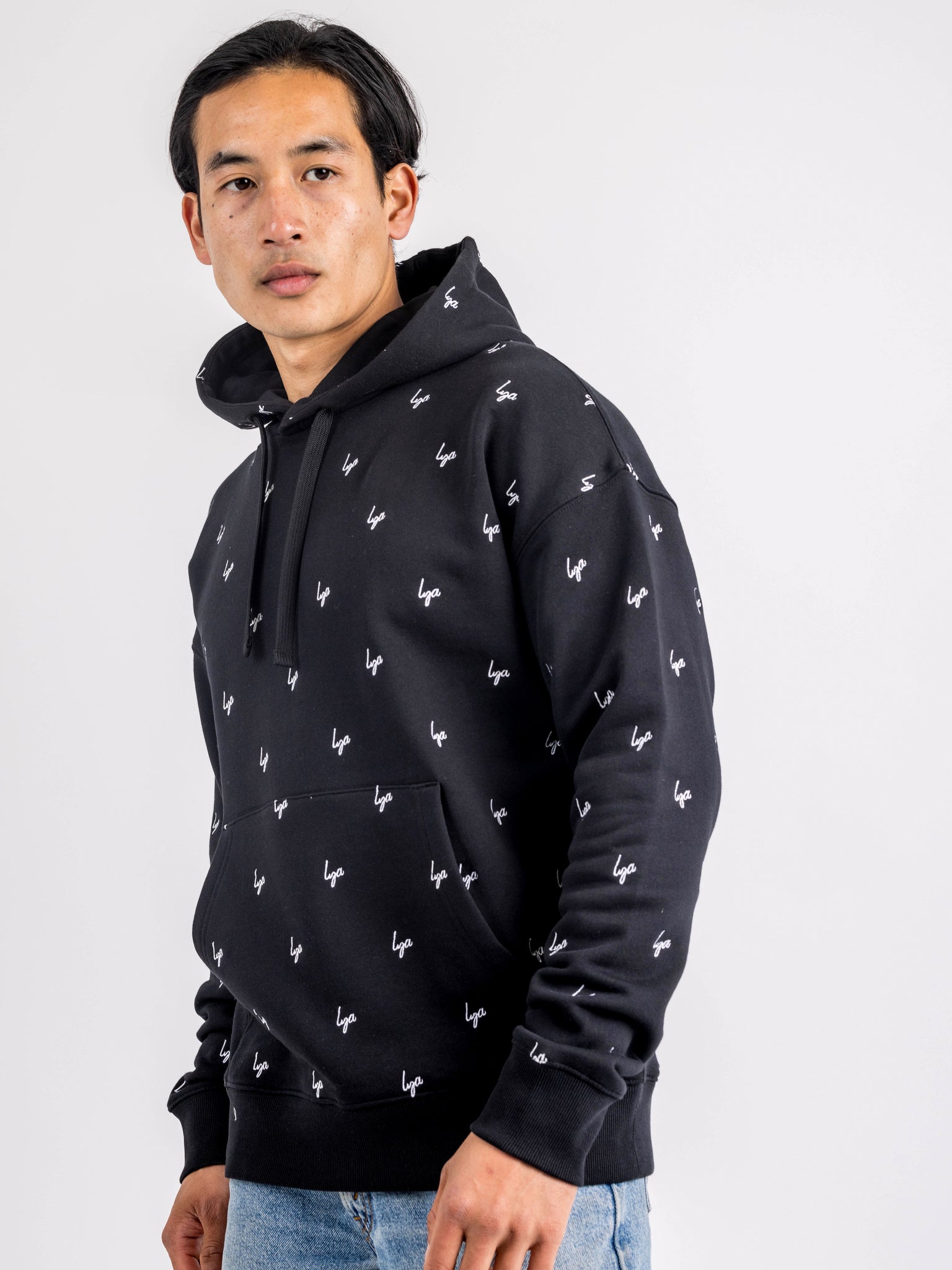 Embroidered Hoodie Mens | Cotton Hooded Sweatshirt | Love You All