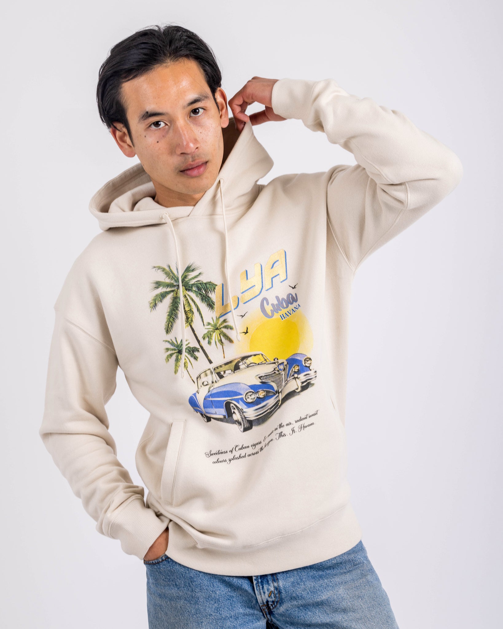 Graphic Print Hoodie | Mens Cotton Hoodies | Love You All