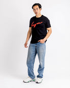 Organic Cotton T Shirt | Black Crew Neck | Love You All