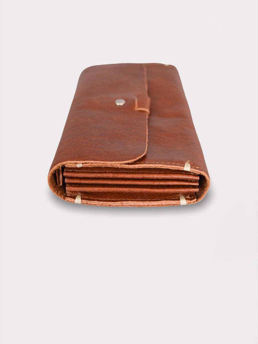 Camel Leather Purse | Designer Purse for Men | LYA