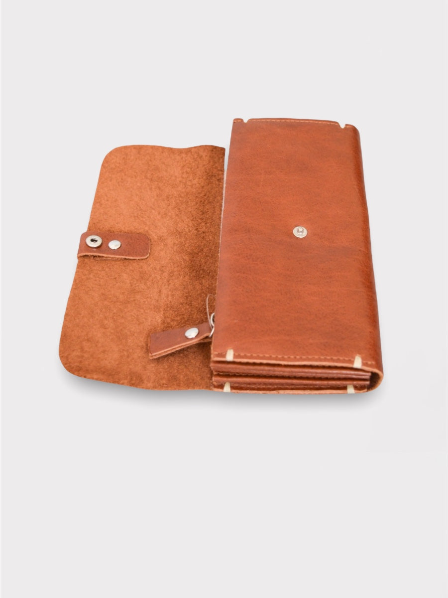 Camel Leather Purse | Designer Purse for Men | LYA