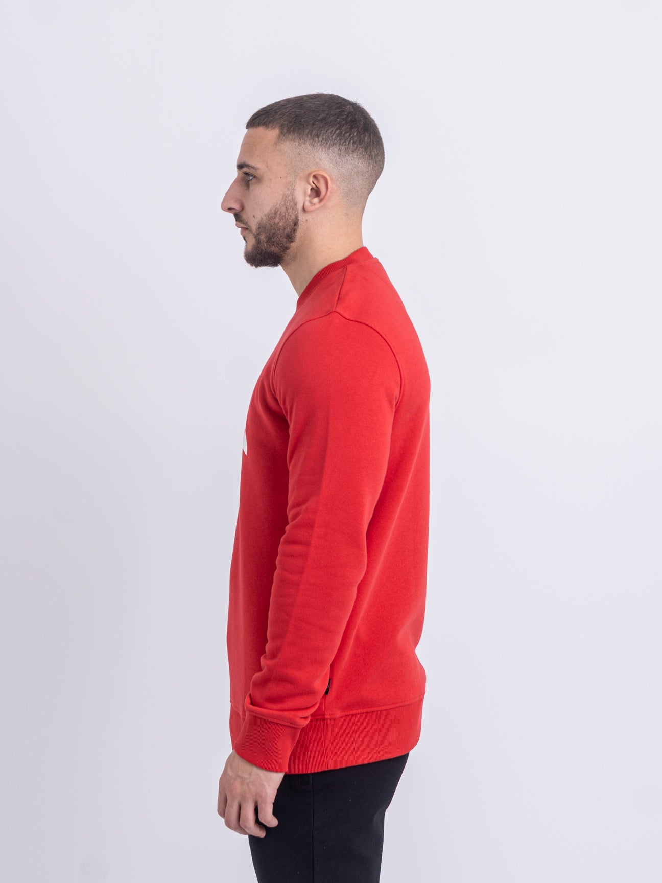 Mens Crew Neck Sweatshirt | Mens Red Sweatshirt | Love You All