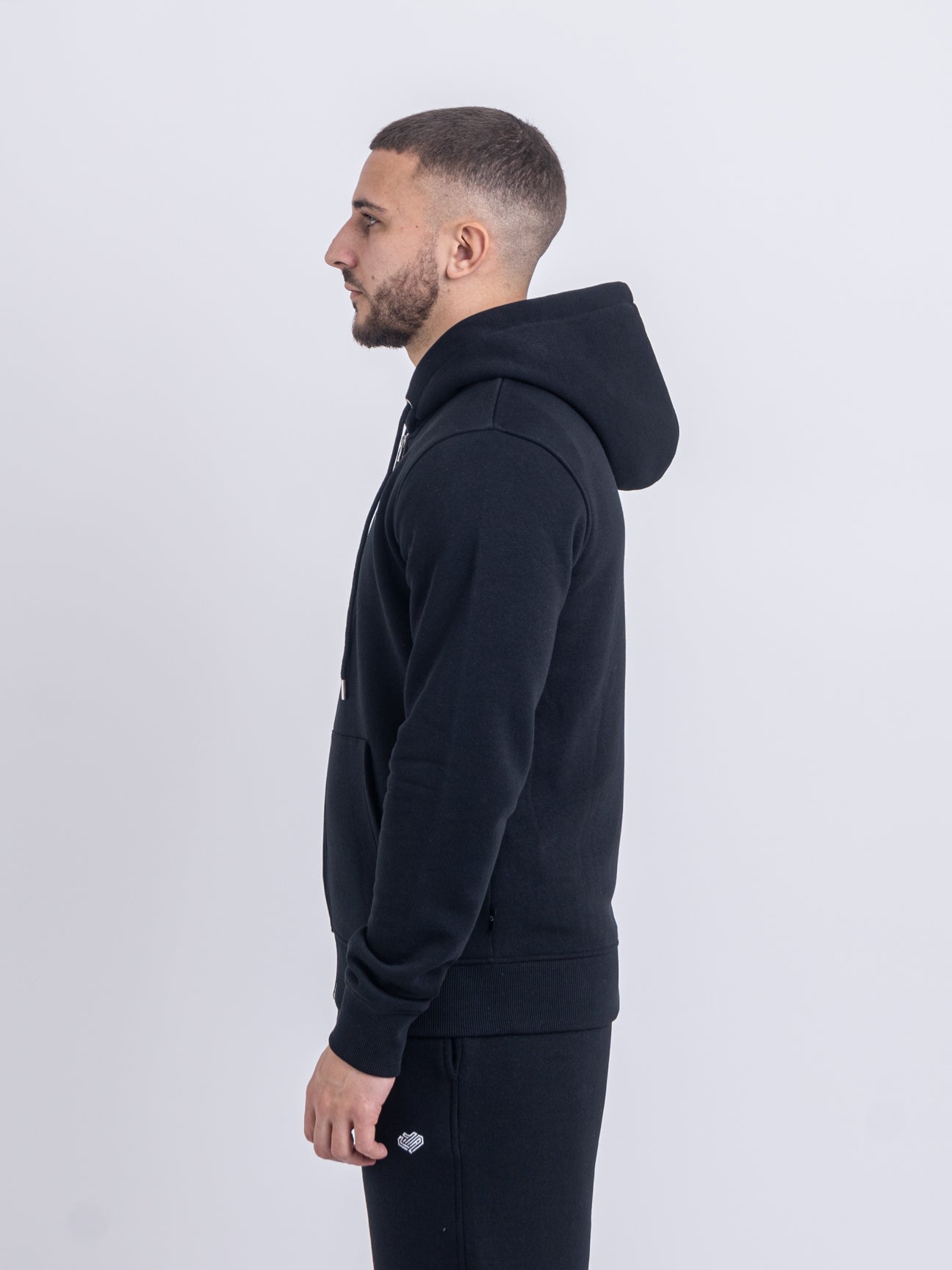 Black Zip Hoodie | Mens Zip Up Hoodie | Love You All