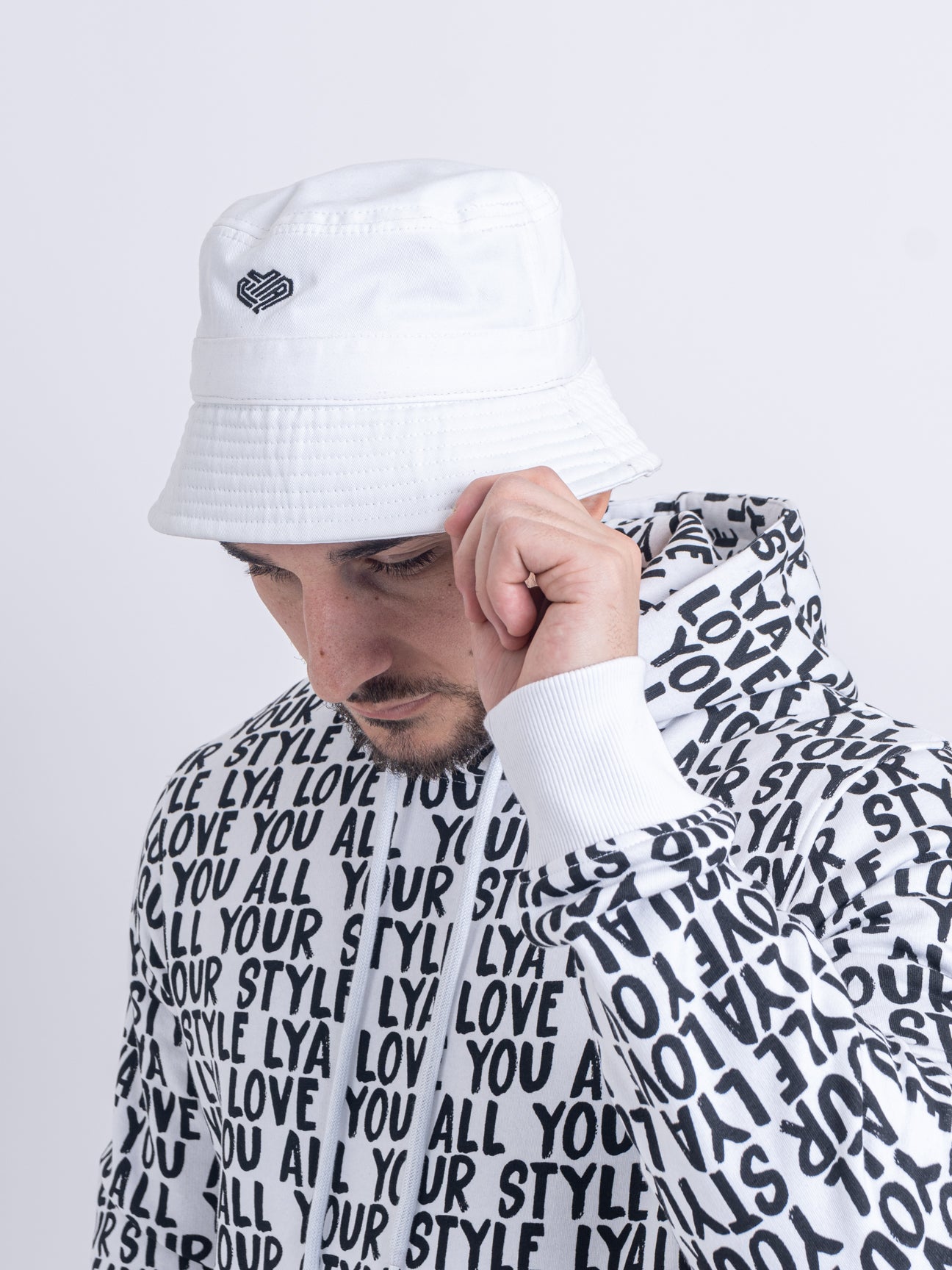 White Bucket Hat | Cotton Bucket Hat |  Unisex | LYA