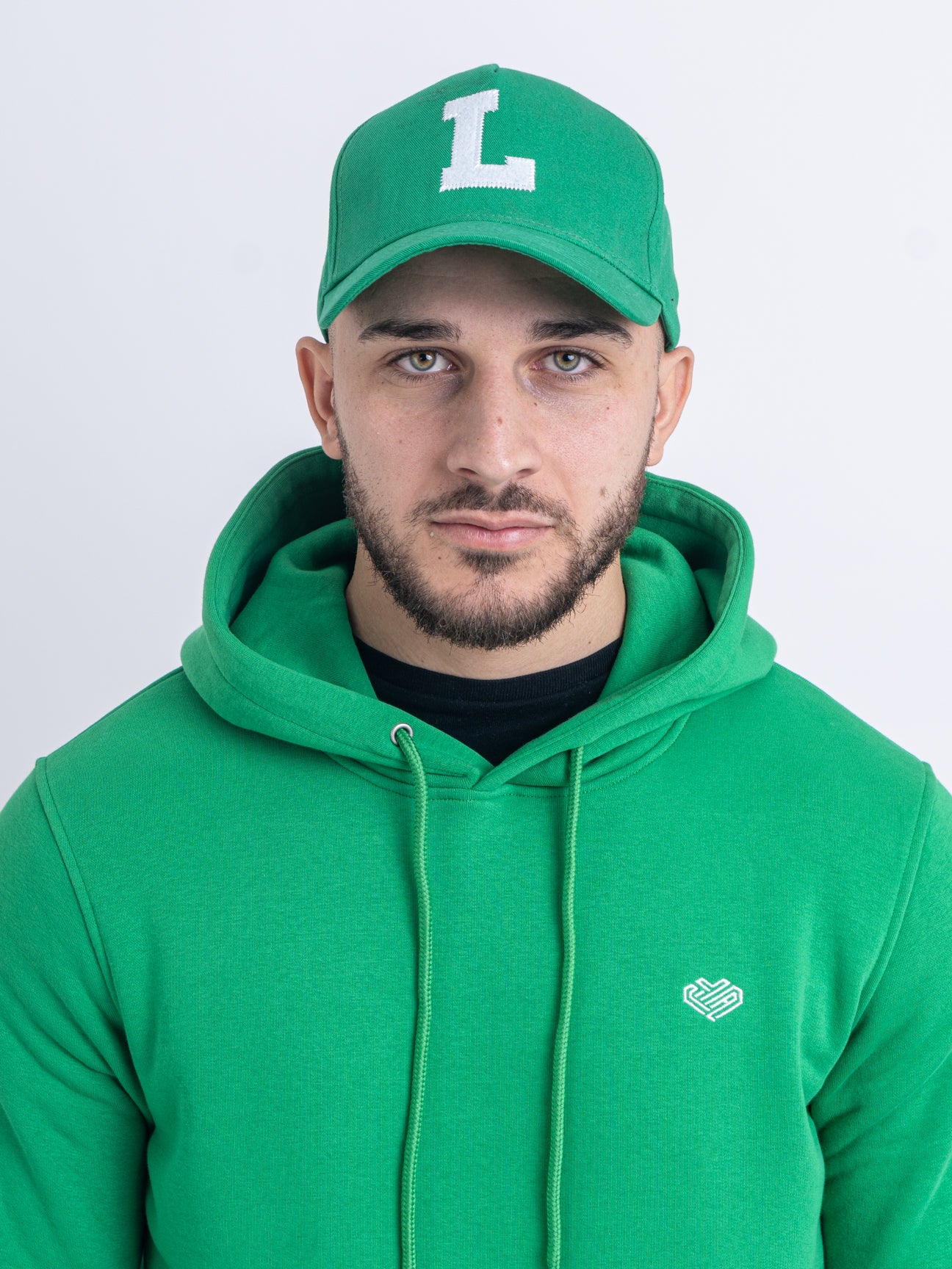 Green Baseball Cap | Green Fitted Cap | Love You All