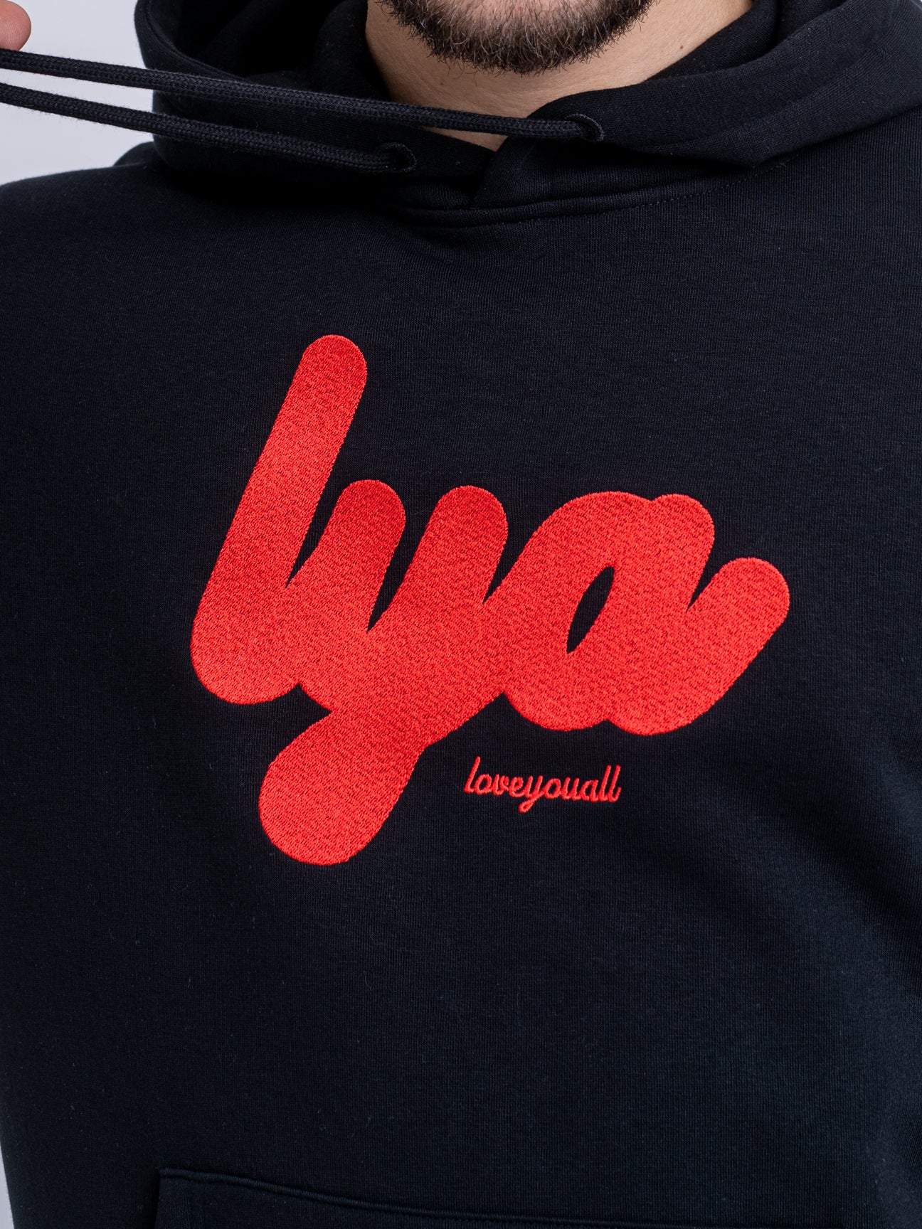 Embroidered Mens Hoodie | Sustainable Hoodie | Love You All