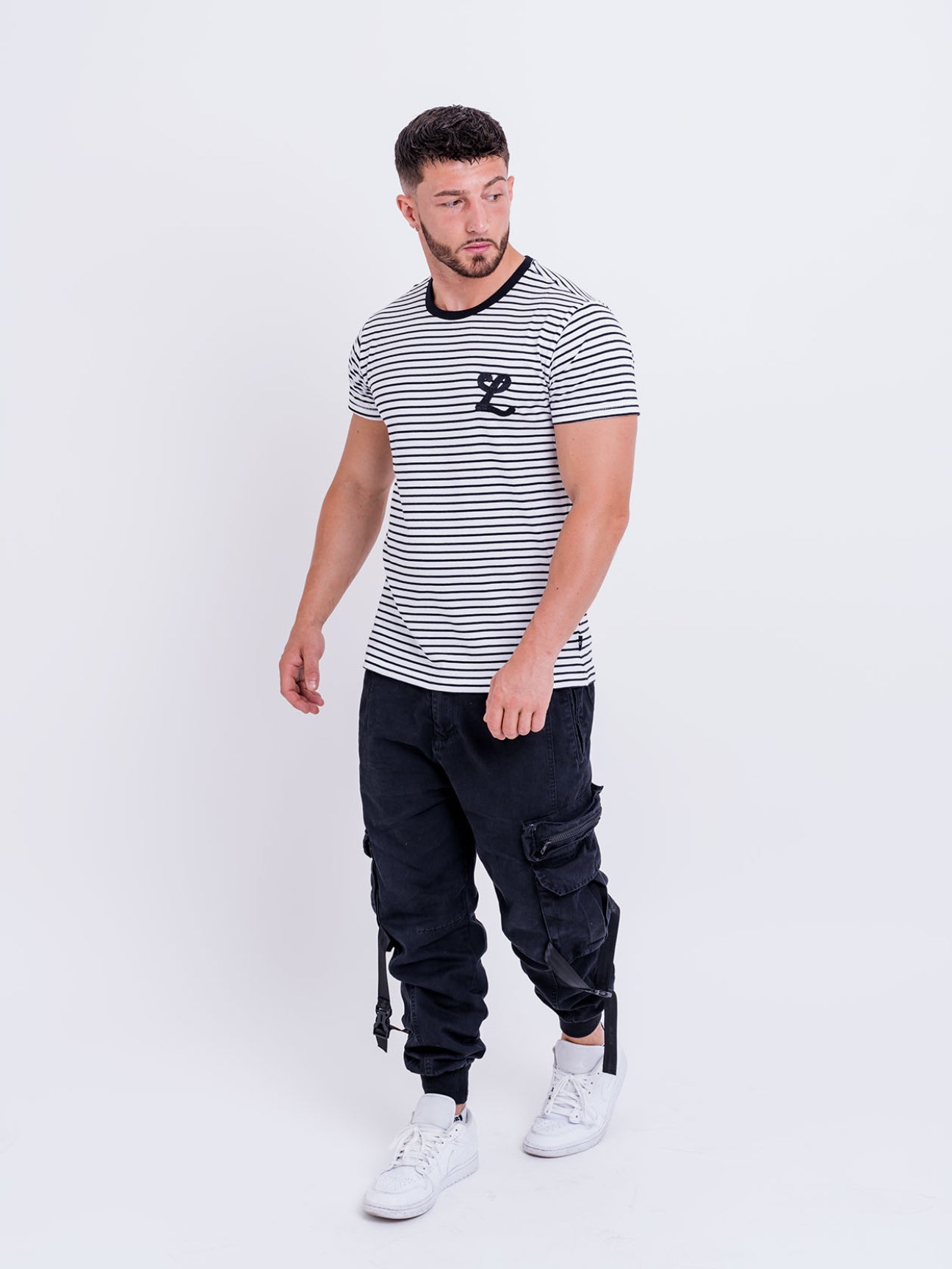 Black Striped T Shirt | Sustainable T Shirts | Love You All