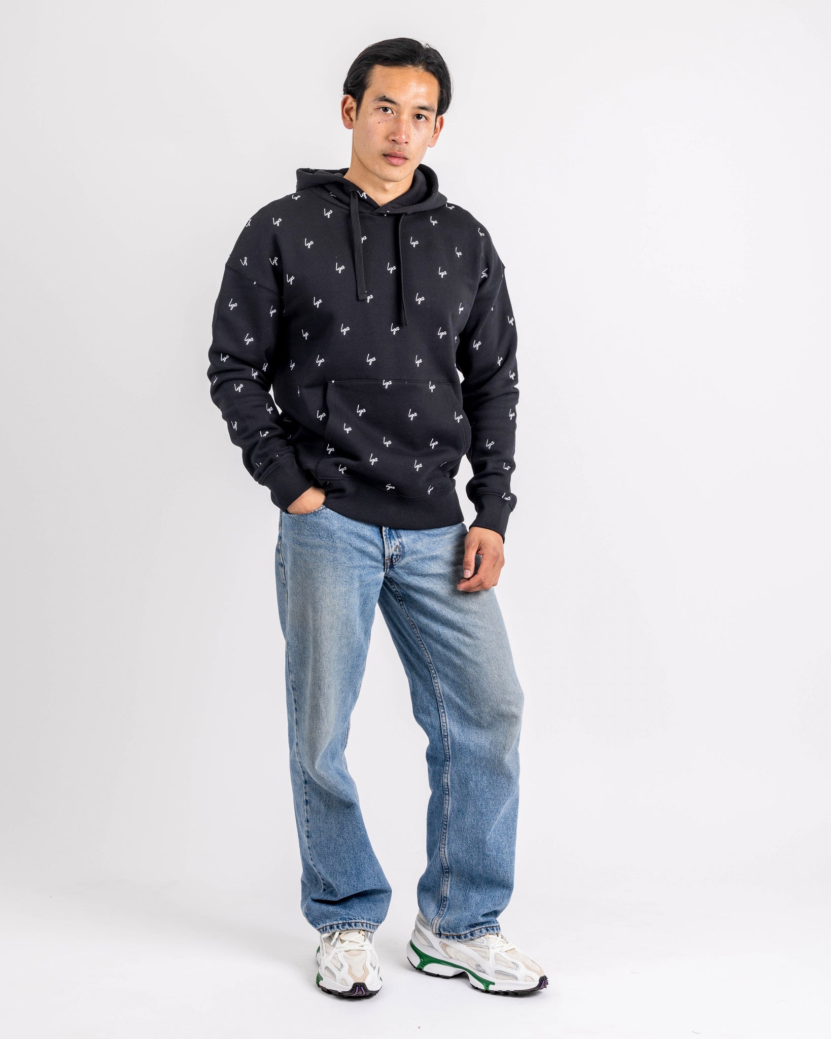 Embroidered Hoodie Mens | Cotton Hooded Sweatshirt | Love You All