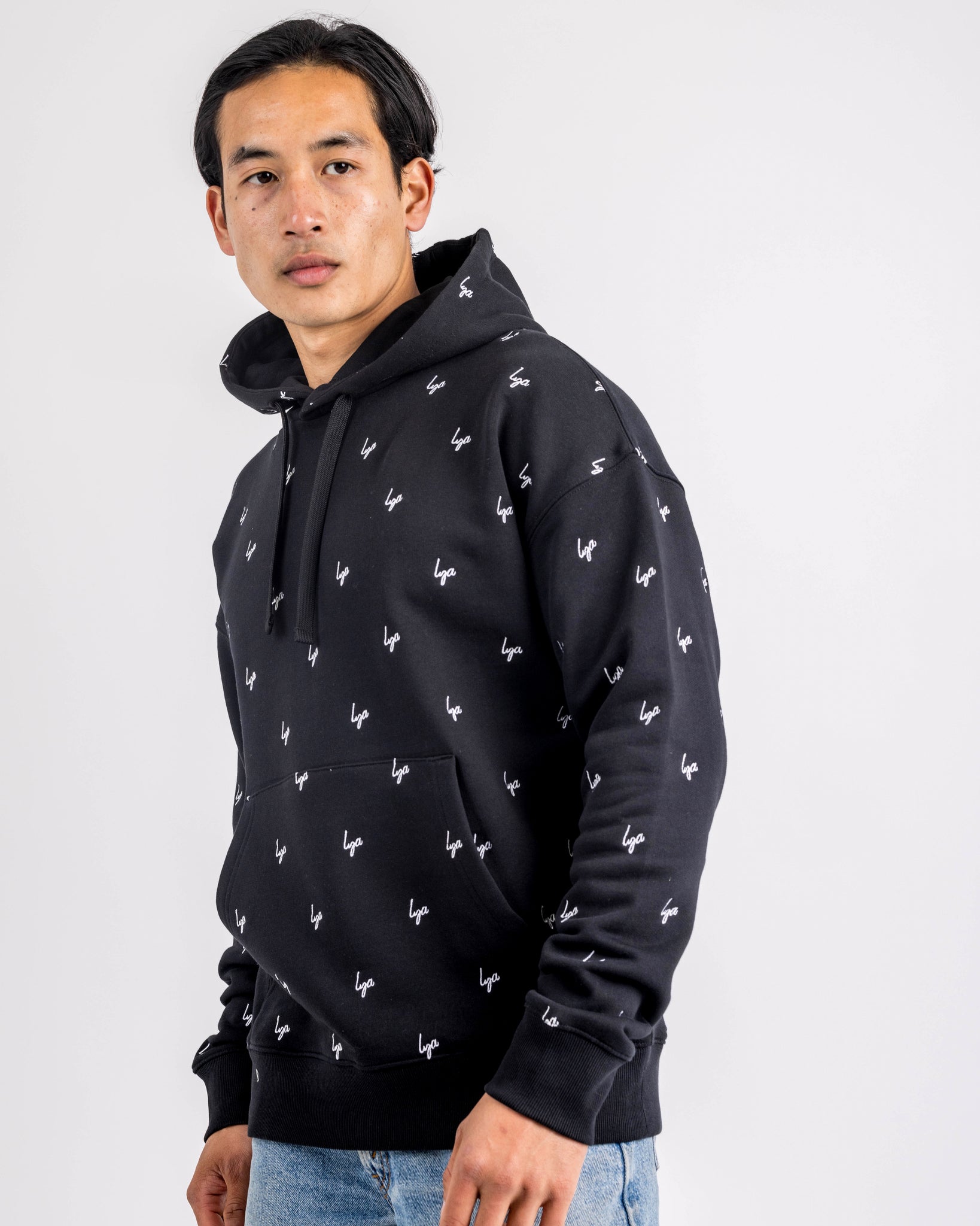 Embroidered Hoodie Mens | Cotton Hooded Sweatshirt | Love You All