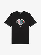 old Icon Black Organic Cotton T-Shirt by LoveYouAll featuring the LOVE logo – Front View
