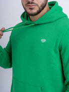 Embroidered Logo Hoodie | Bright Green Sweatshirt | LYA